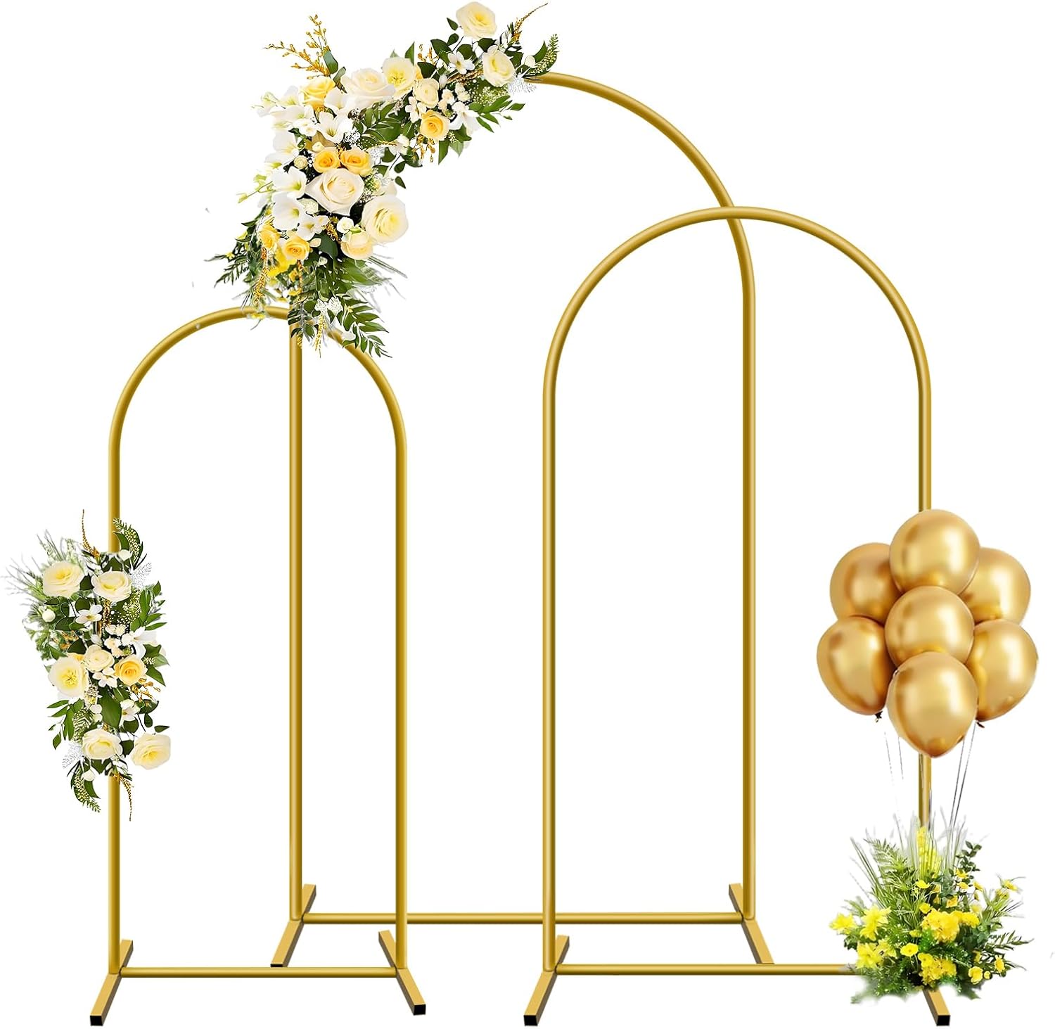 Wedding Balloon Arch - 1 шт., золотая металлическая арка, фон-подставка,