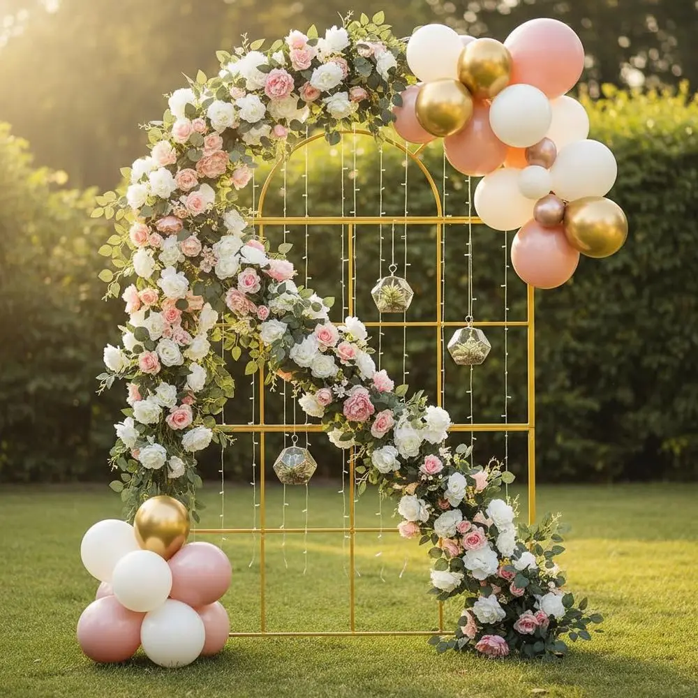 Золотые металлические свадебны – обзор и цена Wedding Balloon Arch
