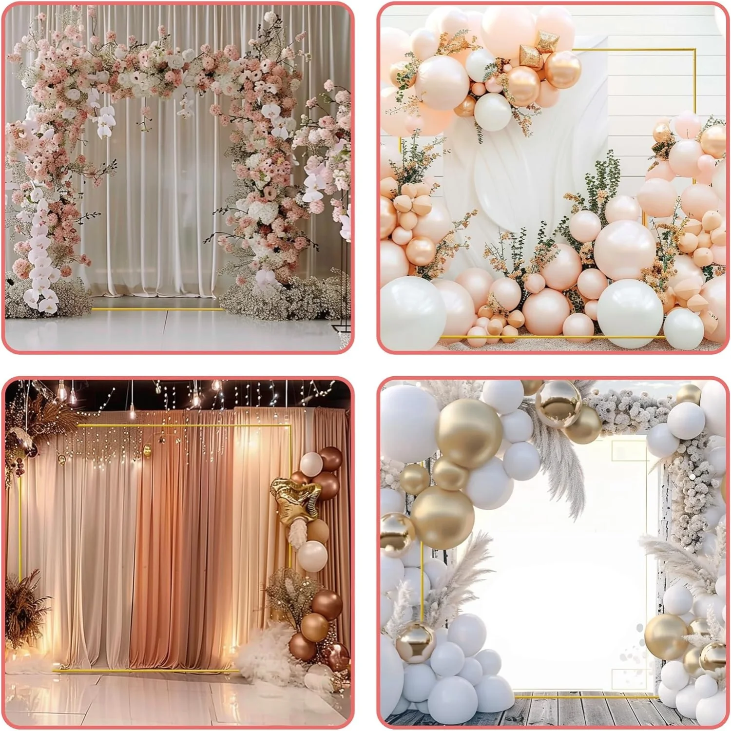 Золотые свадебные арки, квадра – обзор и цена Wedding Balloon Arch
